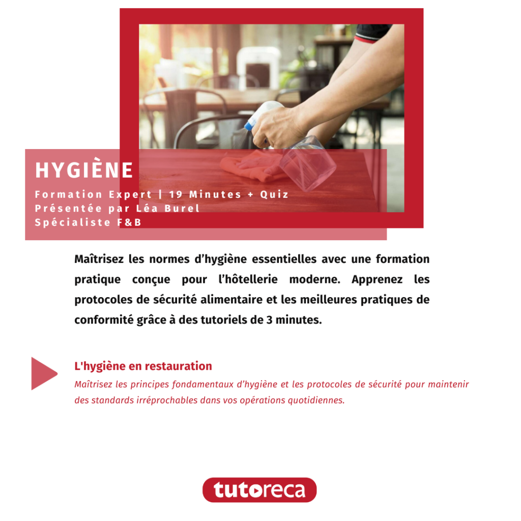 Formation experte en hygiène par Tutoreca - 19 minutes de tutoriels avec Léa Burel