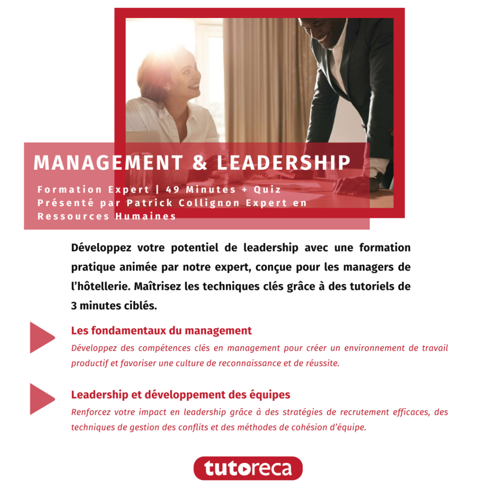 Formation experte en management et leadership par Tutoreca - 49 minutes de tutoriels avec Patrick Collignon