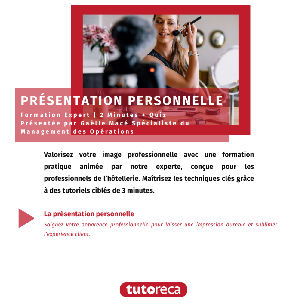 Formation experte en présentation personnelle par Tutoreca - 2 minutes de tutoriels avec Gaëlle Macé