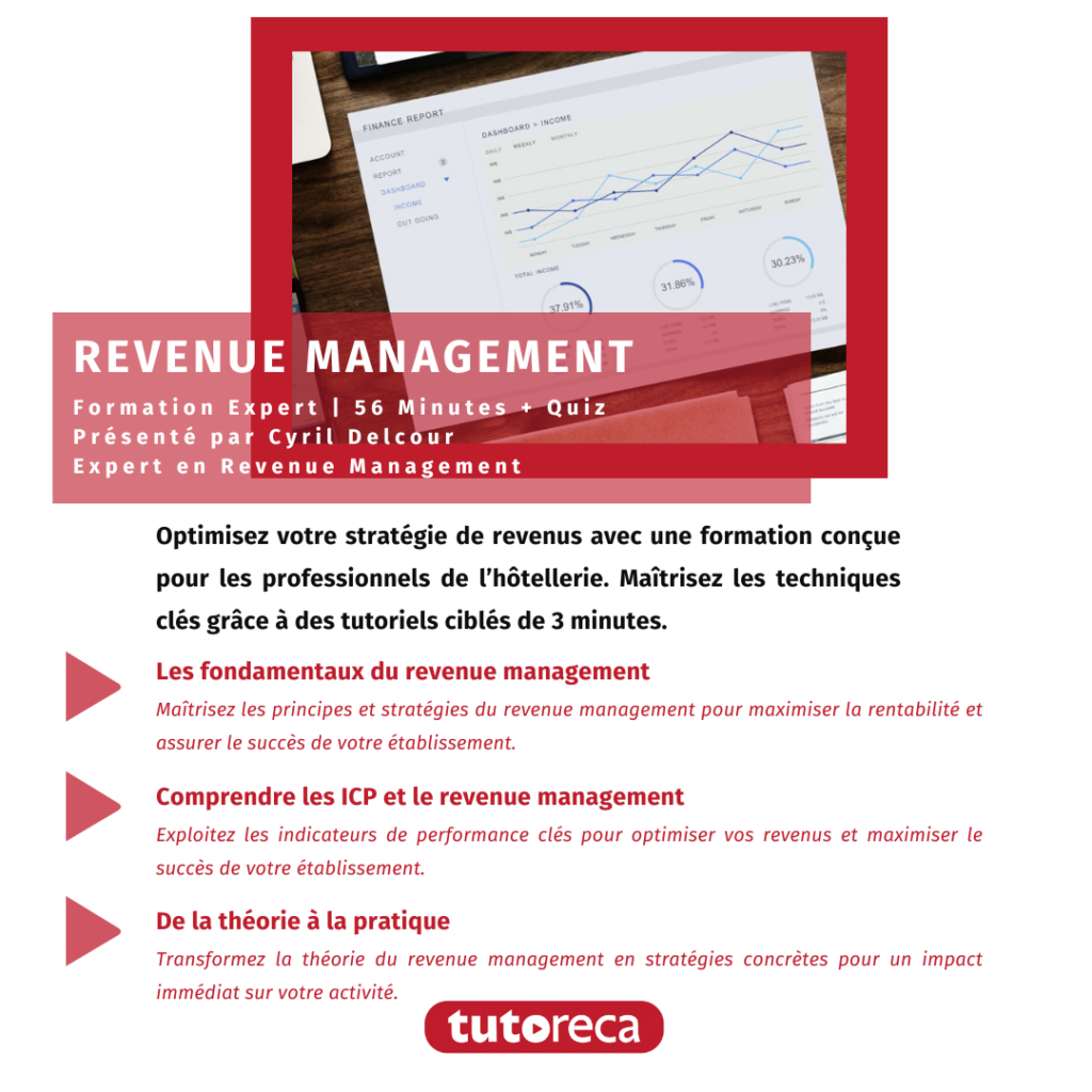 Formation experte en revenue management par Tutoreca - 56 minutes de tutoriels avec Cyril Delcour